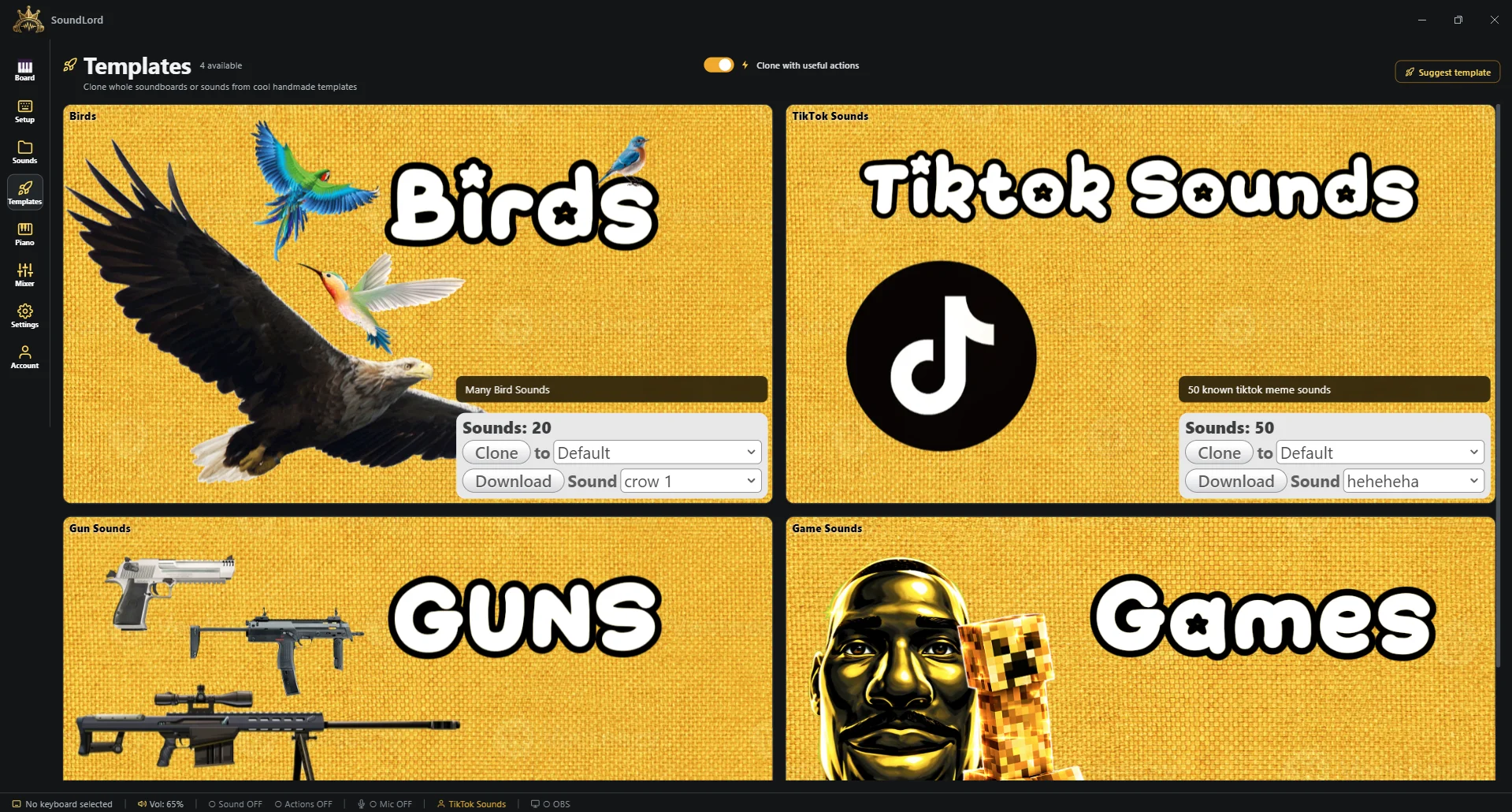 SoundLord Templates-Tab