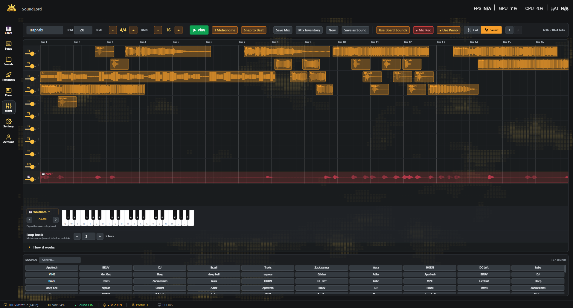 SoundLord Mixer-Tab